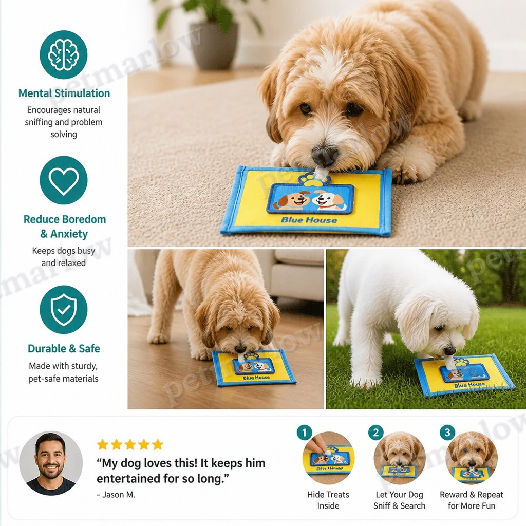 Durable Wet Wipe Snuffle Toy for Dogs – Squeaky Nosework Puzzle with Hidden Treat Pocket – view 5