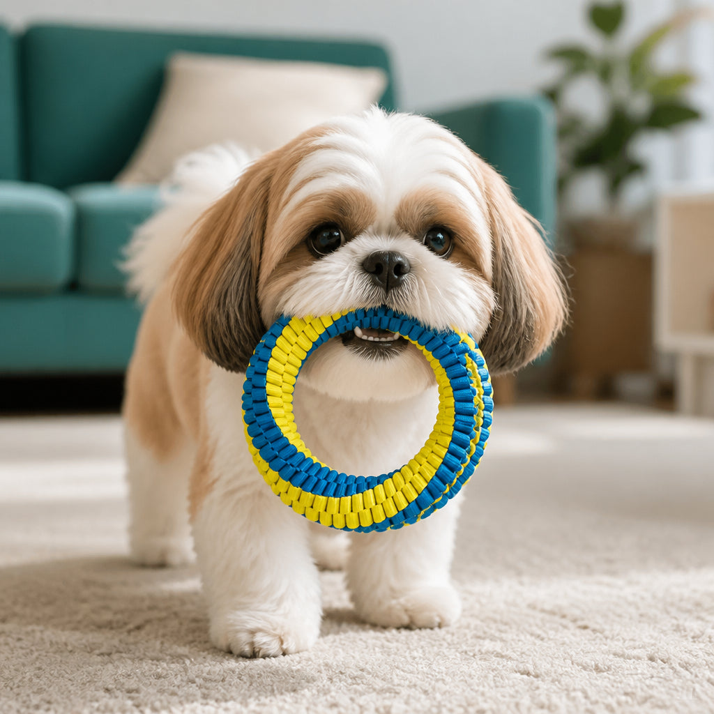 Durable Woven Ring Tug & Chew Toy for Dogs – Small