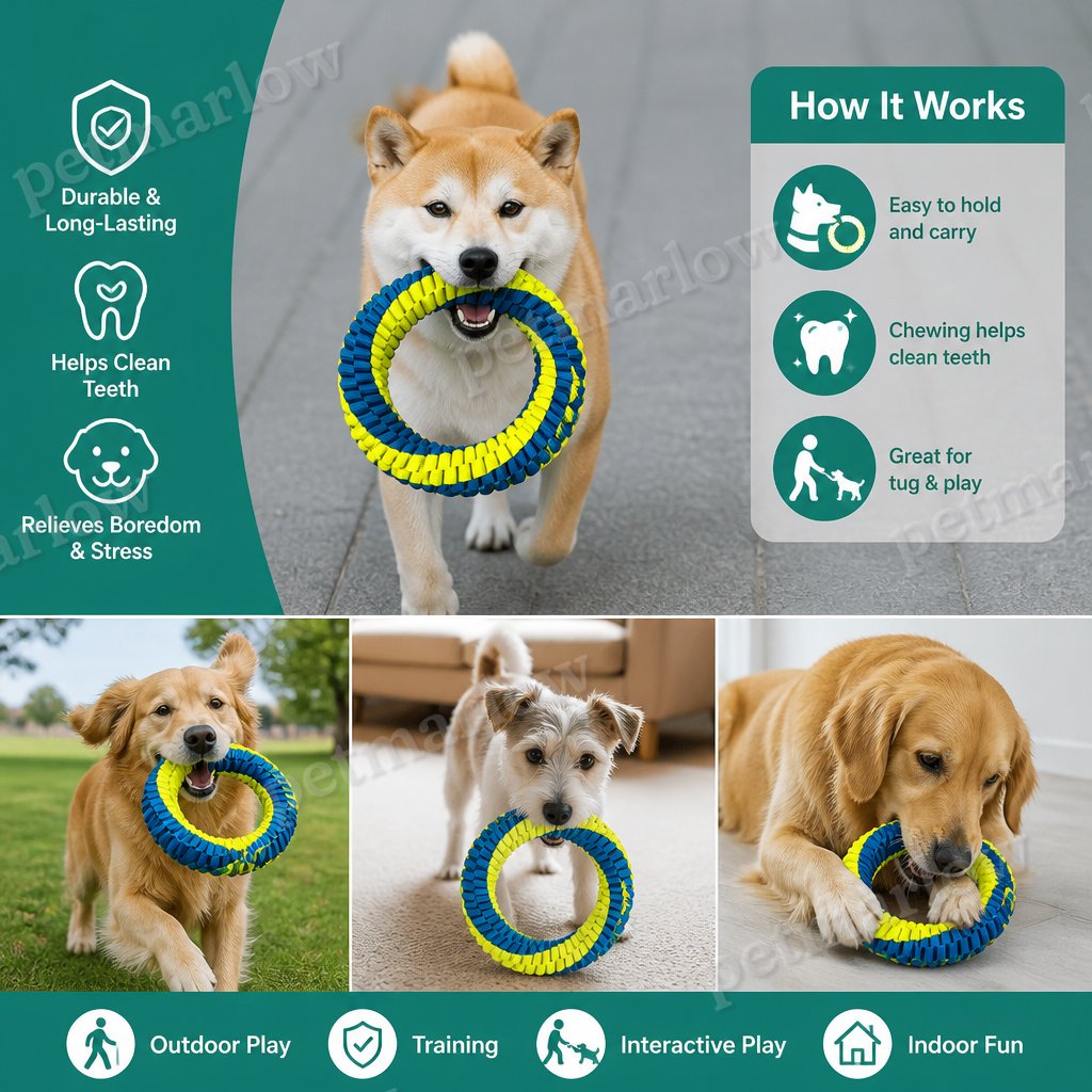 Durable Woven Ring Tug & Chew Toy for Dogs – view 5