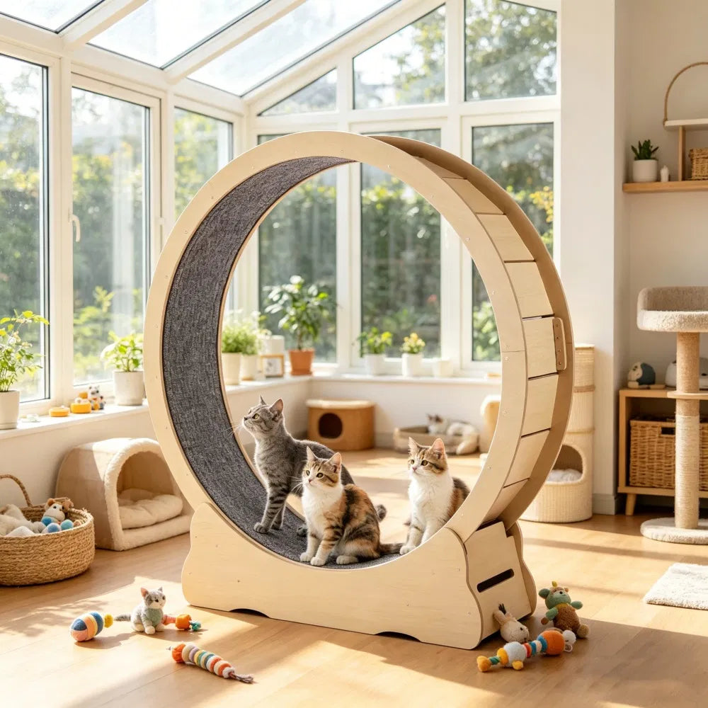 Wooden Cat Exercise Wheel for Active Play – view 7