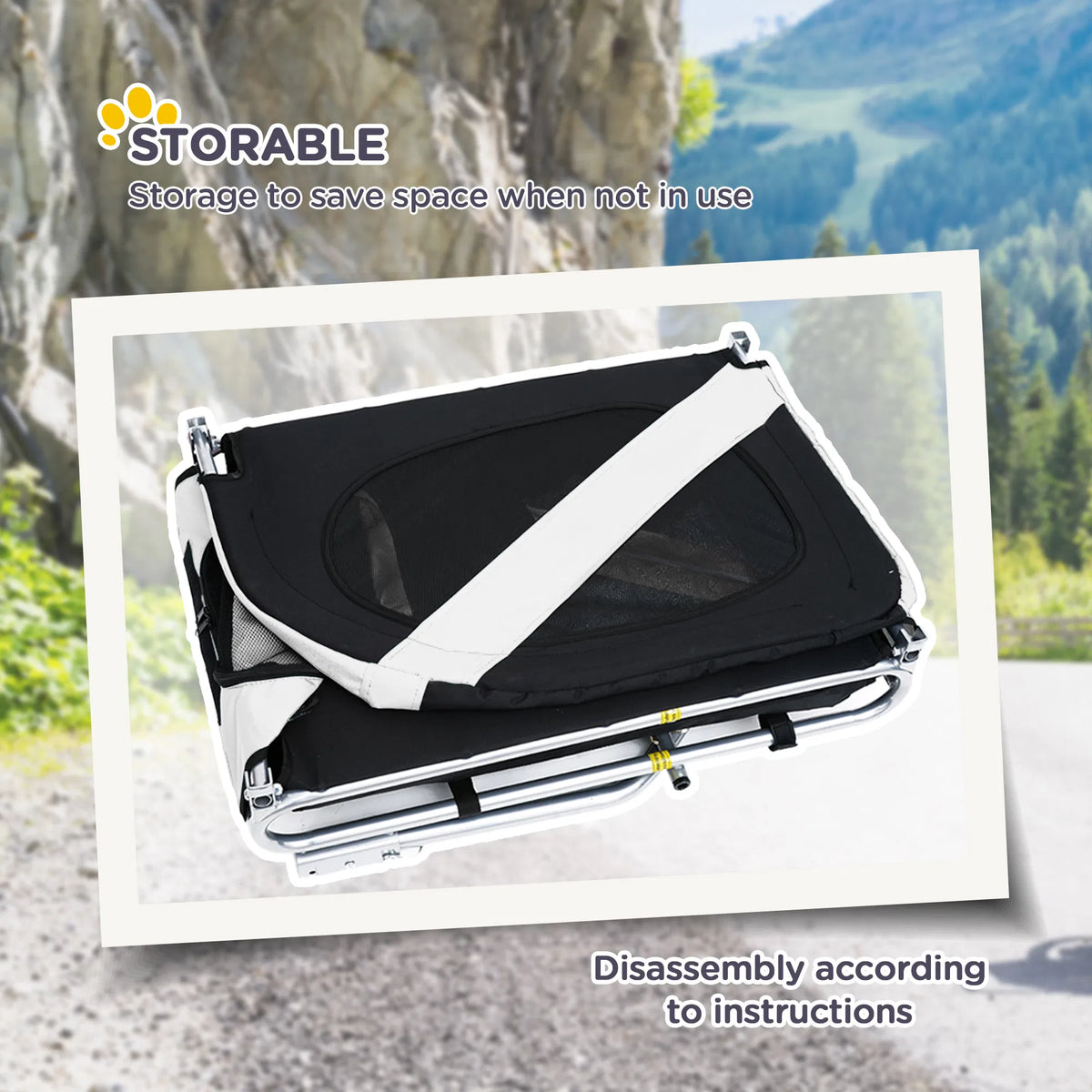 Dog Bike Trailer for Medium Dogs with Safety Features – view 7