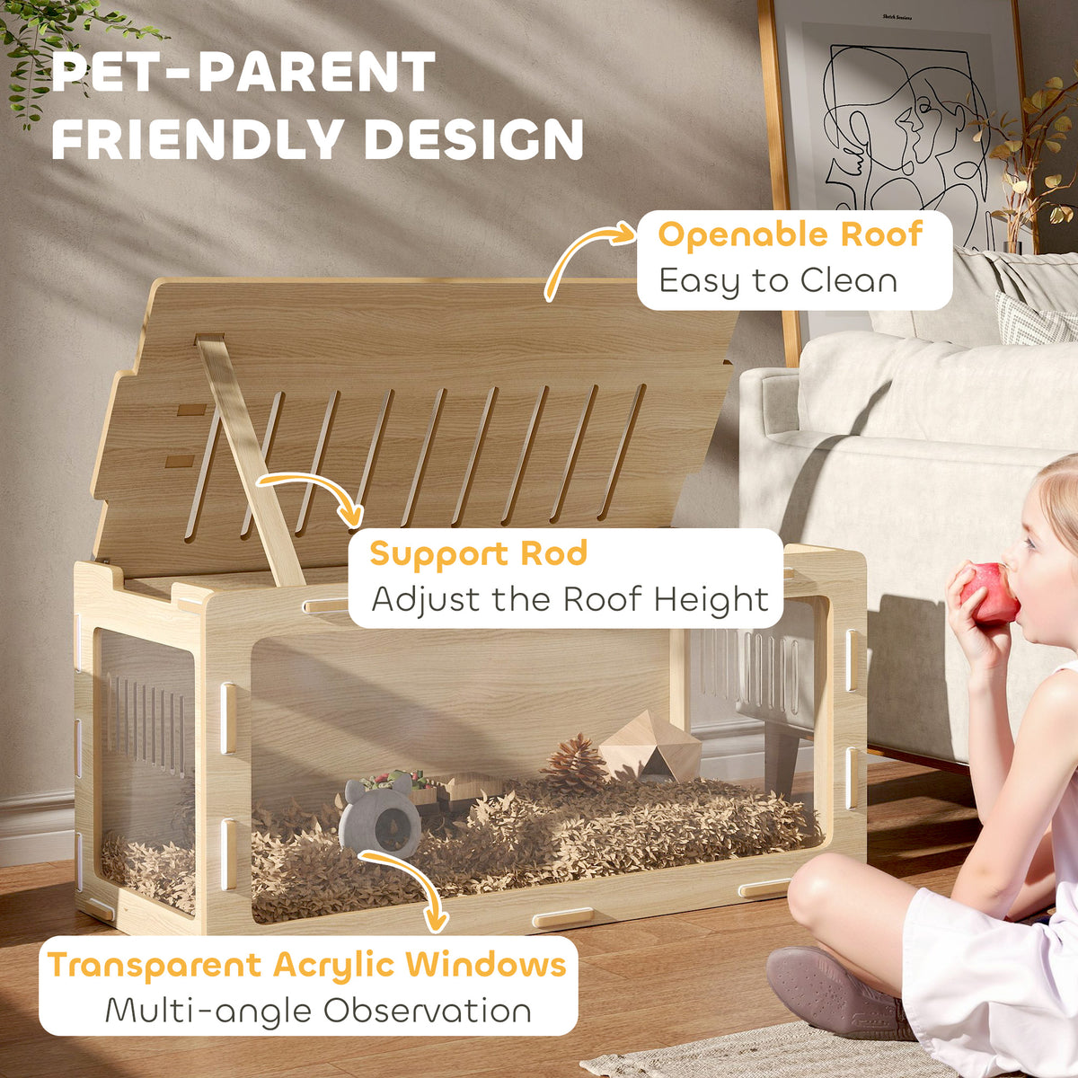 Hamster Cage with Acrylic Panels for Small Animals – view 9