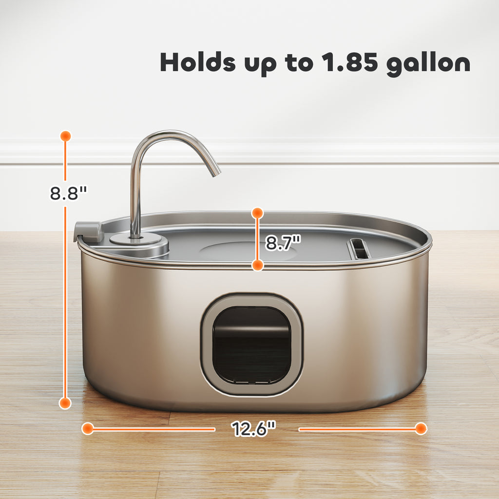 Stainless Steel Cat Water Fountain with Large Capacity – view 9