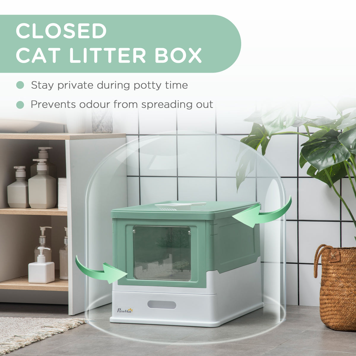 Fully Enclosed Cat Litter Box with Easy Access and Clean-Up – view 9