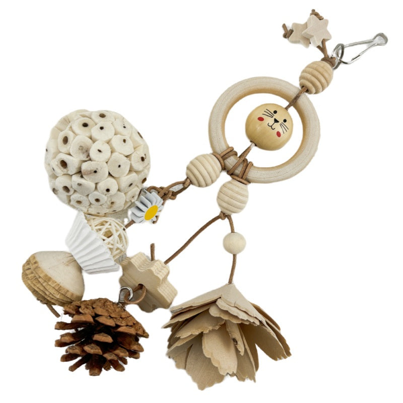 Natural Rice Paper Plant Pith Ball Safe Parrot Chewing Gnawing Toy – view 10