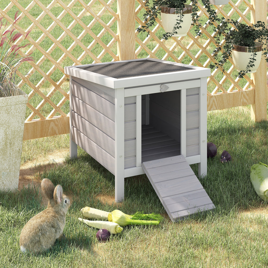 Wooden Rabbit Hutch with Waterproof Roof for Small Animals – view 7