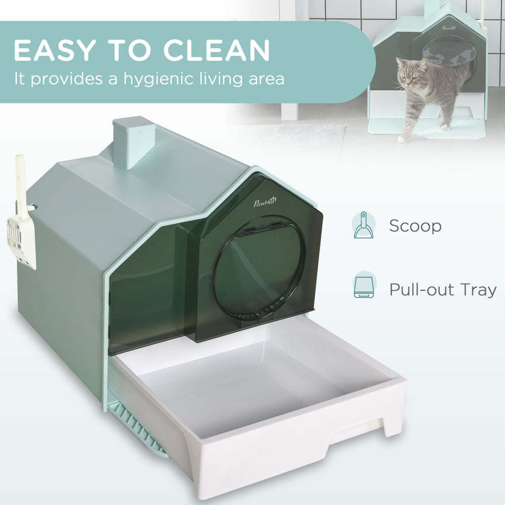 Hooded Cat Litter Box with Litter Mat – view 8