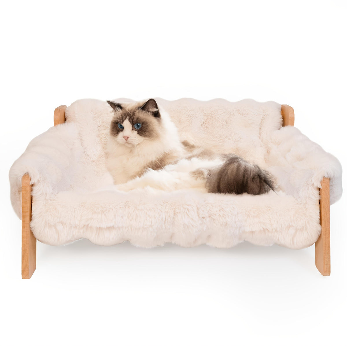 Soft Plush Cat Sofa Bed with Washable Cover – view 10
