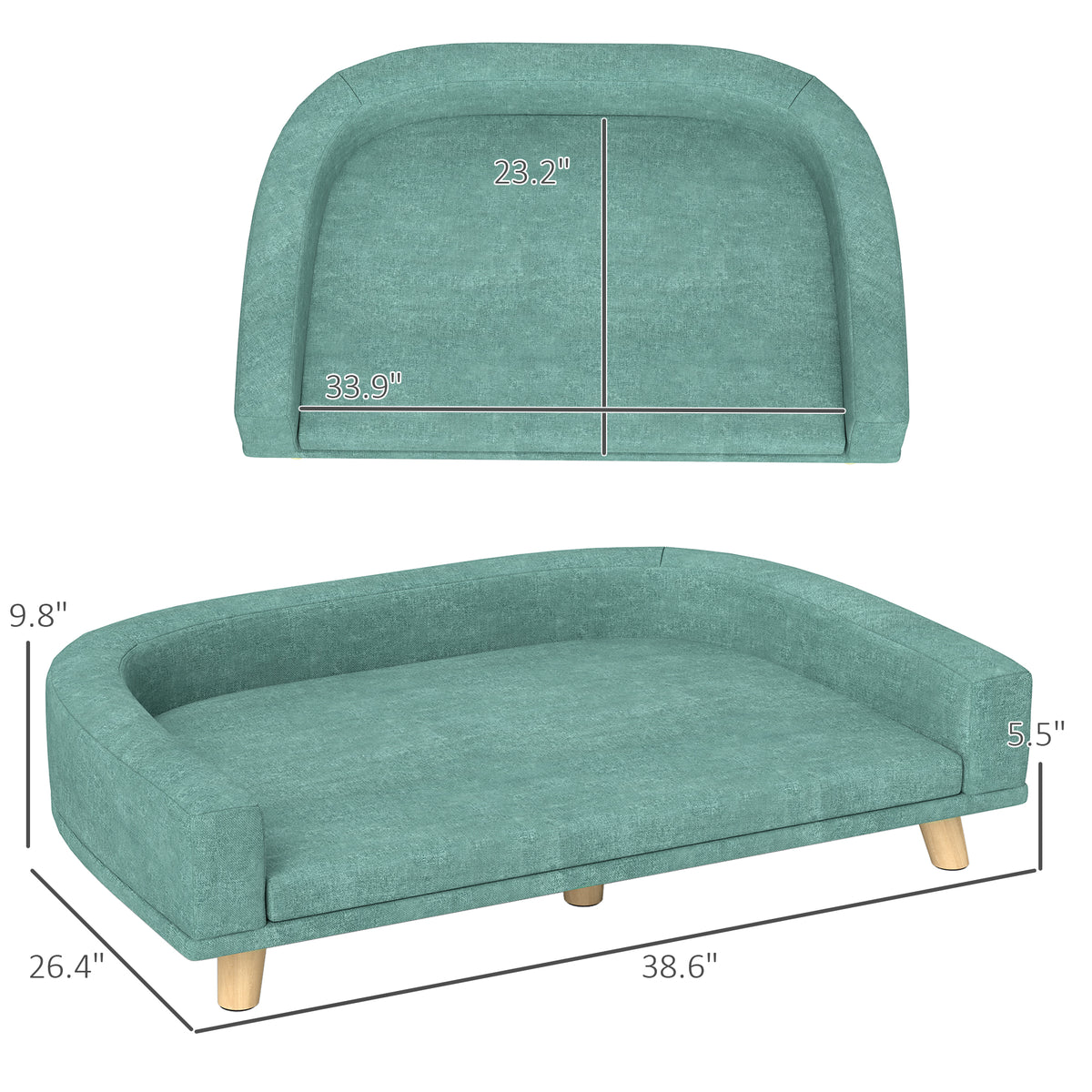 Dog Sofa Couch Bed with Washable Cushion – view 7