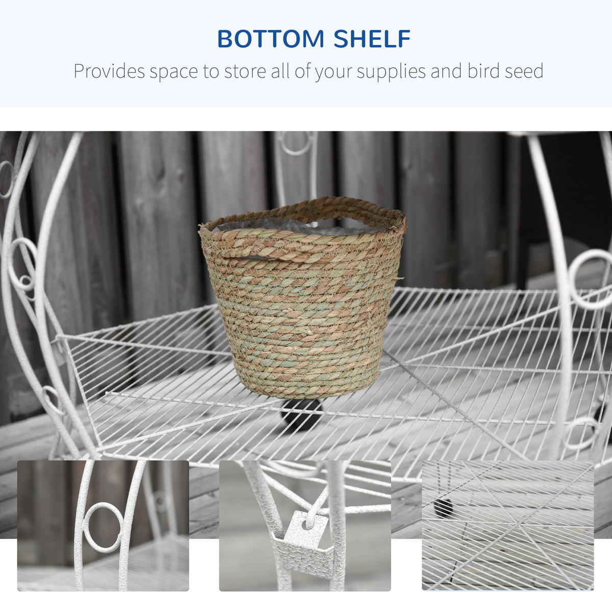 Hexagon Covered Canopy Bird Cage – view 9