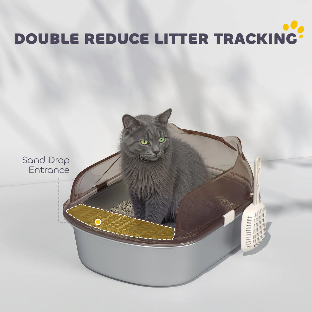 Stainless Steel Cat Litter Box with High Sides and Easy Cleaning – view 7