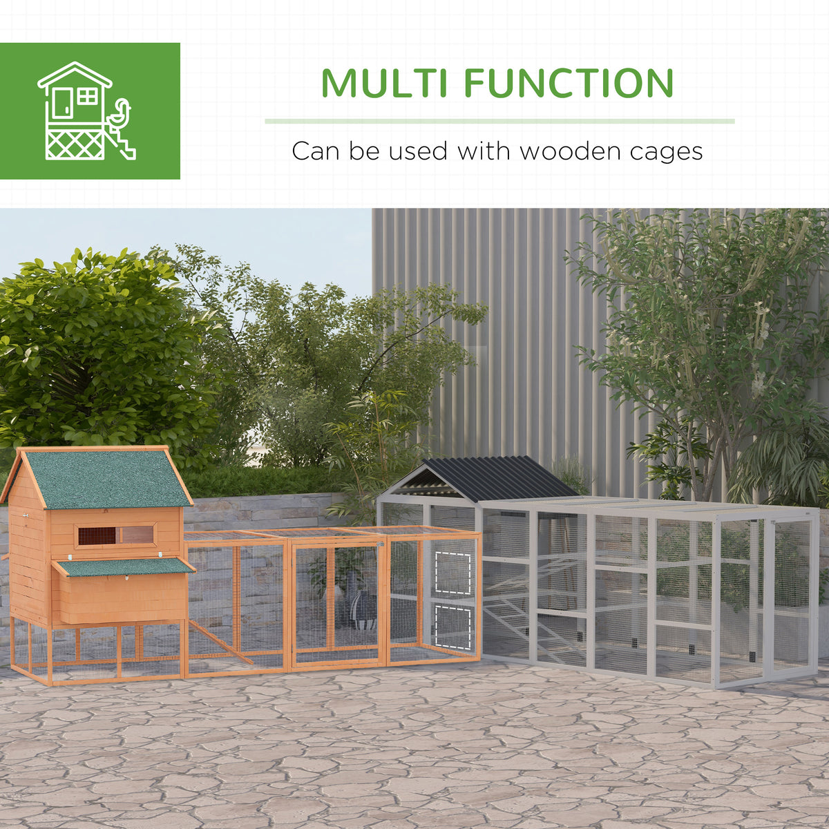 Wooden Chicken Coop Run for 6-10 Chickens – view 9