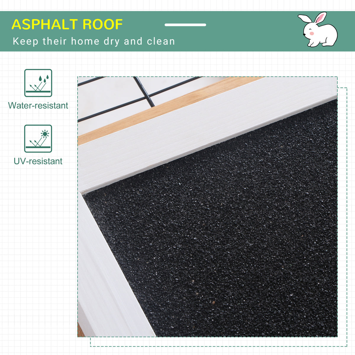 Rabbit Hutch for Small Animals with Easy Access Roof – view 7