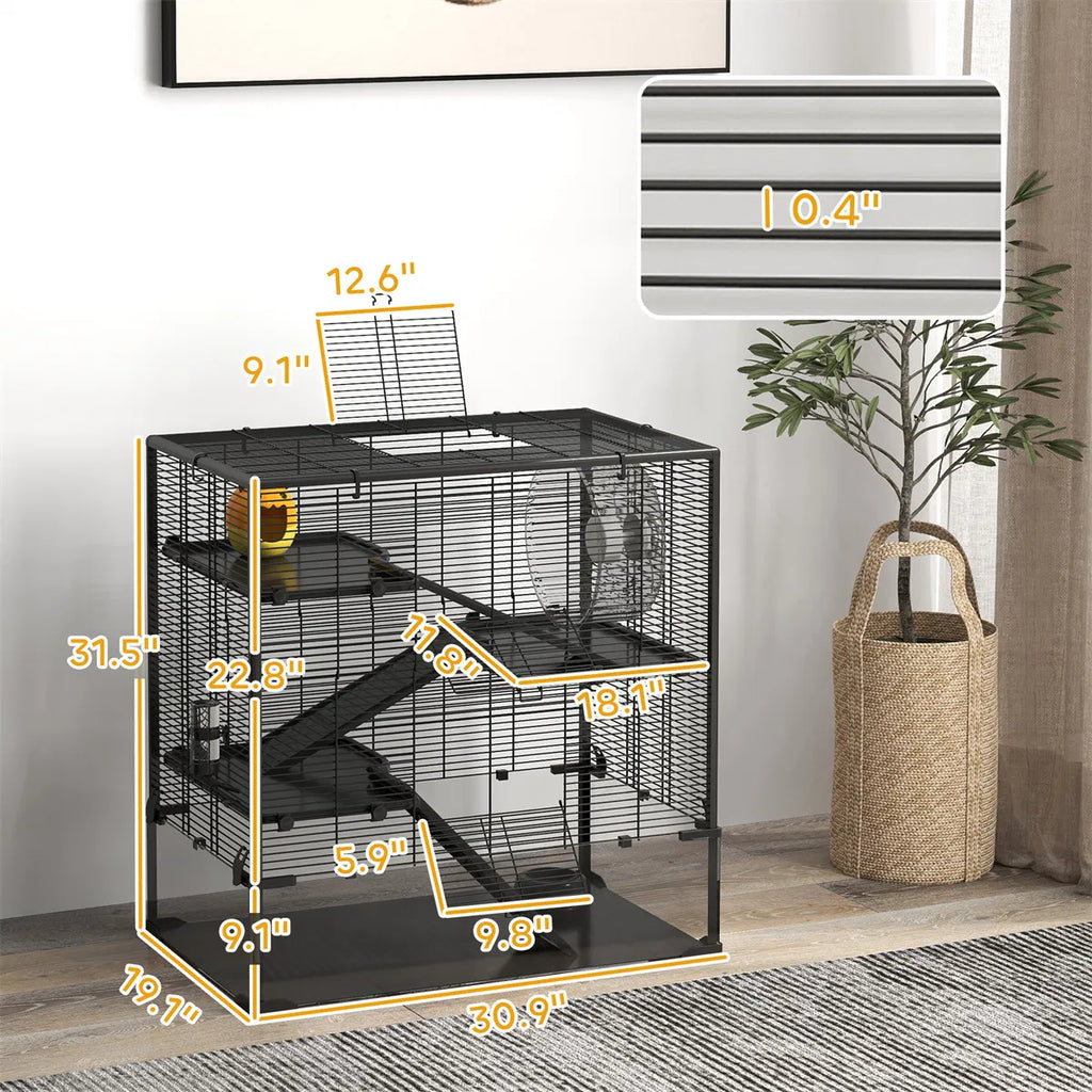Hamster Tank with Four-Tier Design and Accessories – view 9