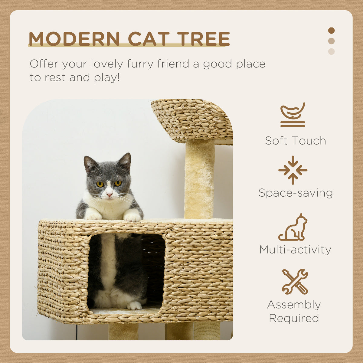 Indoor Cat Tree with Scratching Posts – view 9