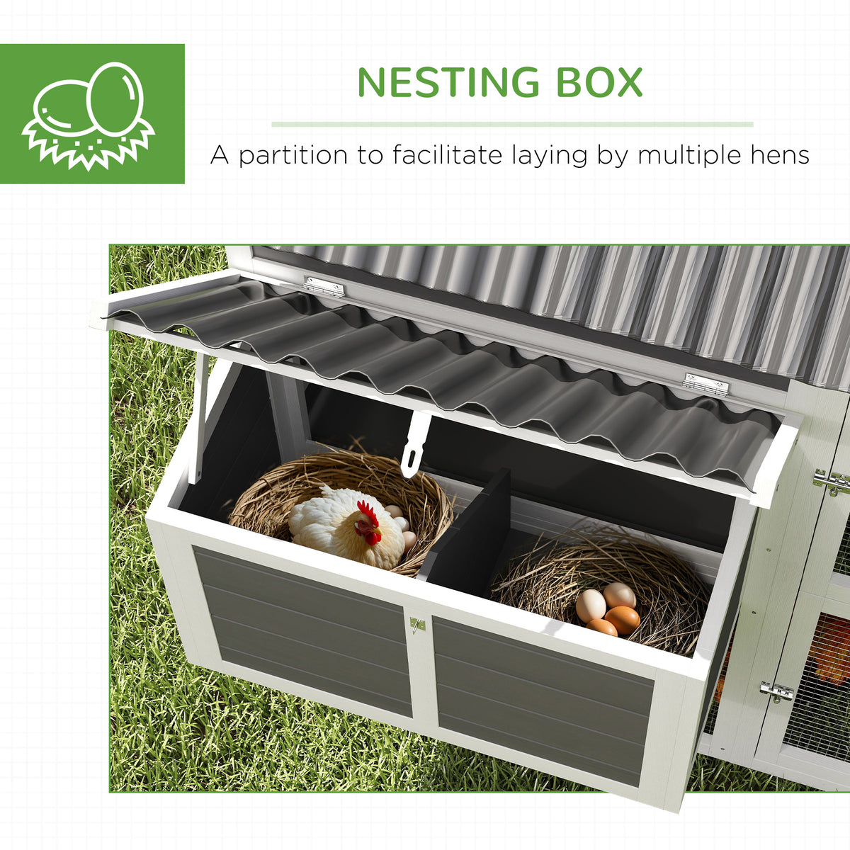 Wooden Chicken Coop with Run and Nesting Boxes – view 9
