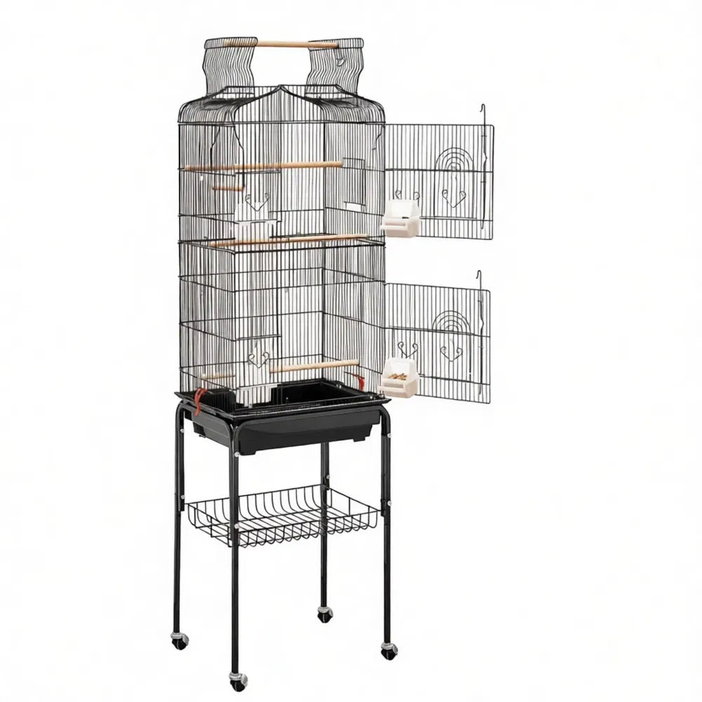 Bird Cage with Removable Sliding Tray for Easy Cleaning – view 7