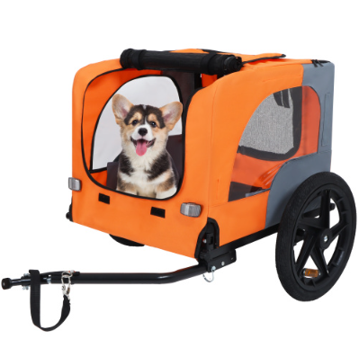 Collapsible Pet Bike Trailer with All-Terrain Wheels – view 12