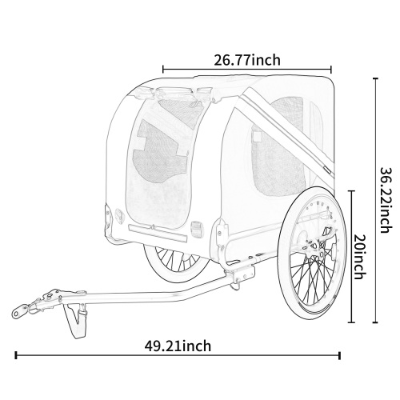 Large Folding Bike Trailer for Dogs – view 7
