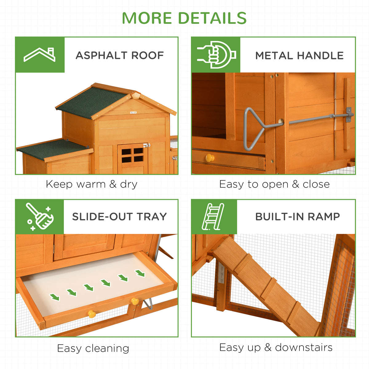 Extra Large Chicken Coop with Removable Tray – view 9