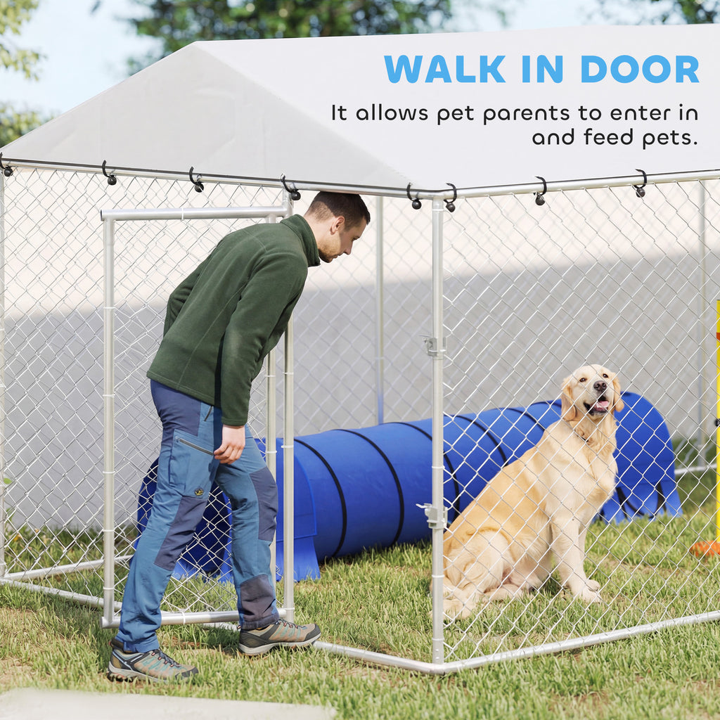 Dog Kennel Outdoor for Small to Large Dogs with Waterproof Roof – view 8