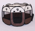 Easy Foldable Pet Playpen – Coffee / 74 x 74 x 43cm | 30" x 30" x 17"