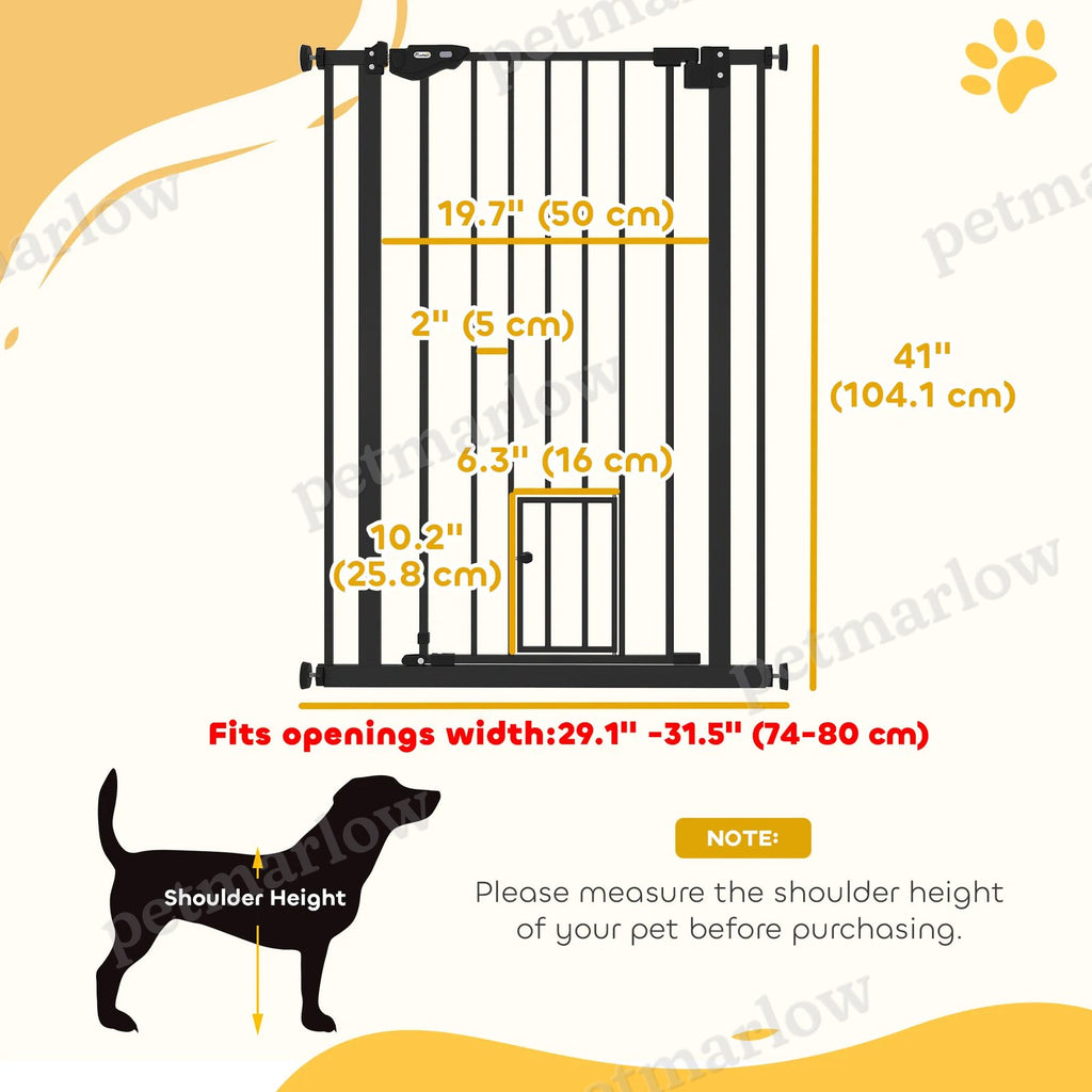 Easy Open Indoor Dog Gate for Doorways and Stairs - Black – view 5