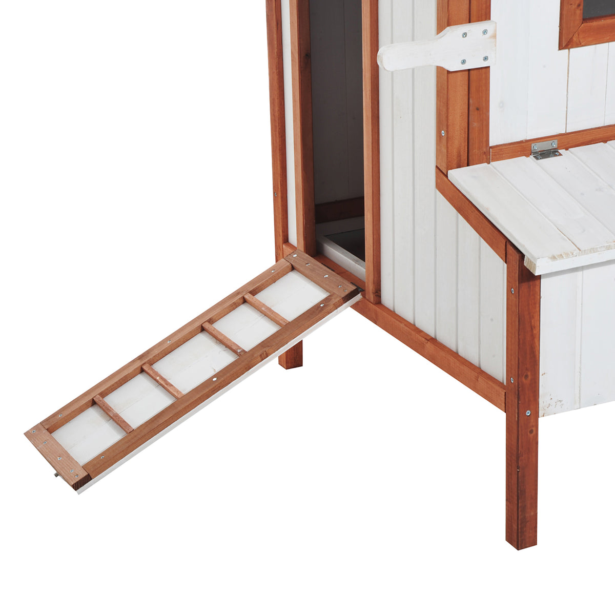 Wooden Chicken Coop with Nesting Box and Ramp Access – view 8