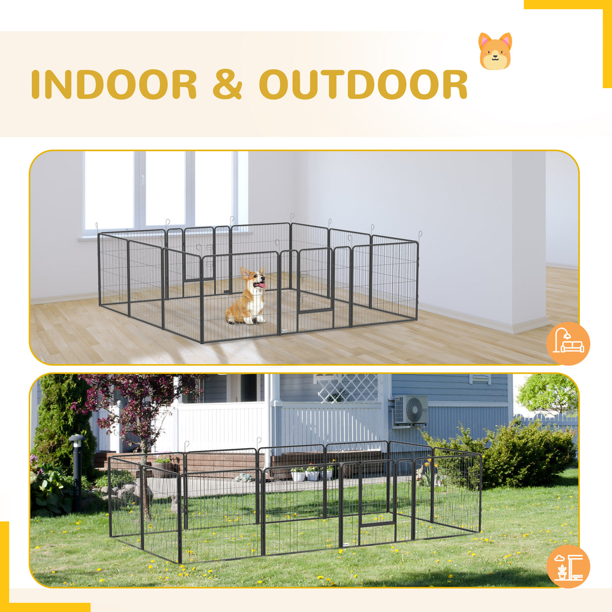24 Panel Dog Playpen for Small and Medium Dogs – view 9