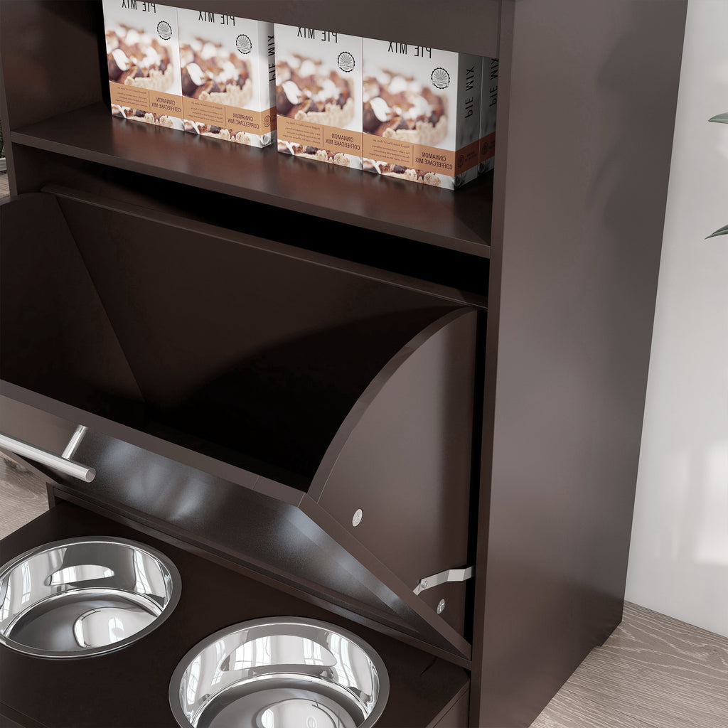 Pet Feeder Station with Storage Cabinet for Dogs – view 8