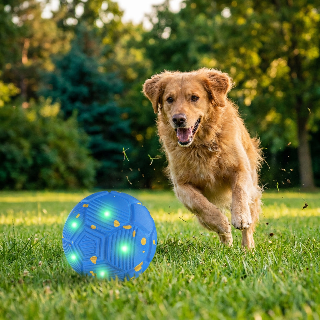 Eco-Friendly Bite-Resistant Smart Interactive Automatic Dog Ball – Blue