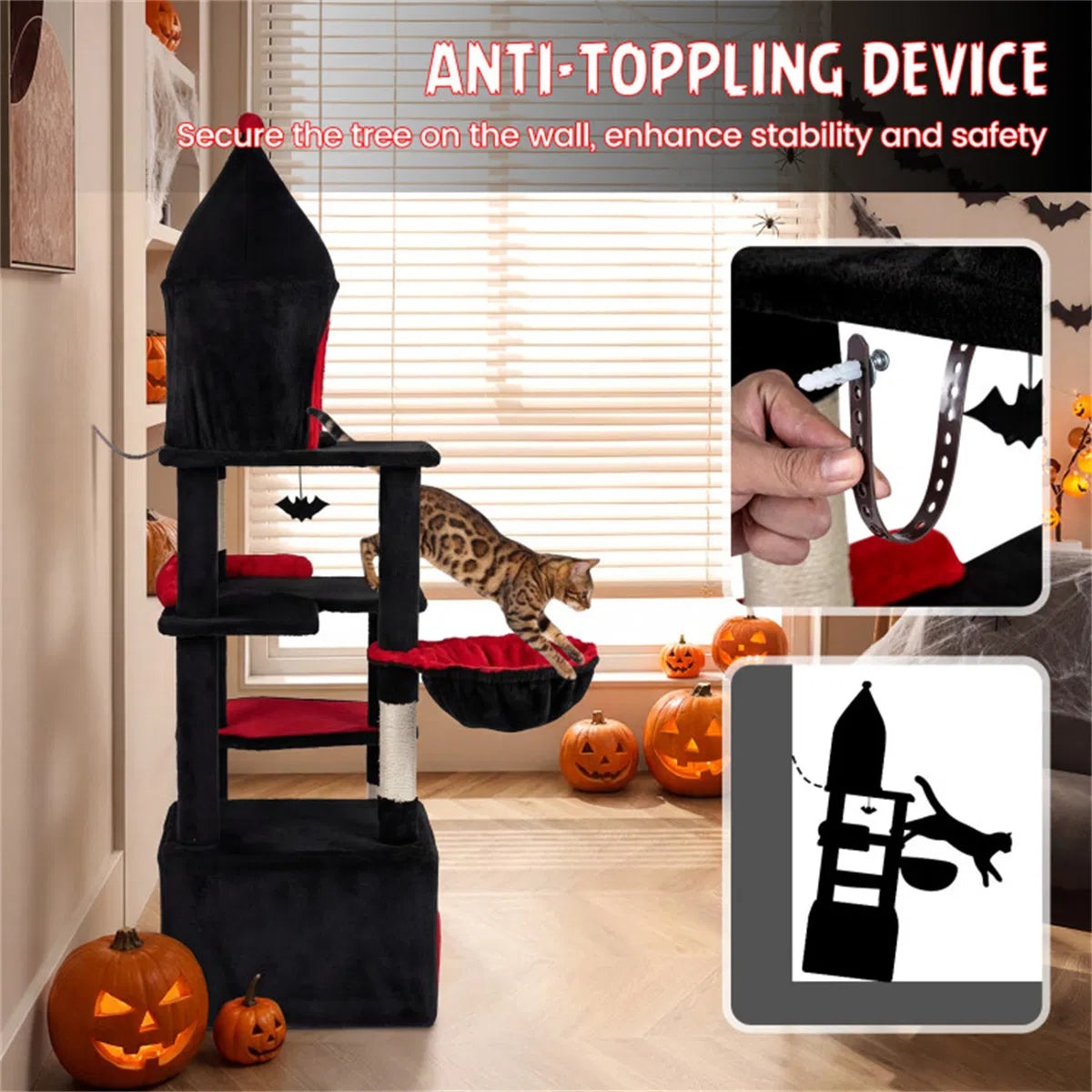 Gothic 5-Level Cat Tree with Sisal Scratching Posts – view 8