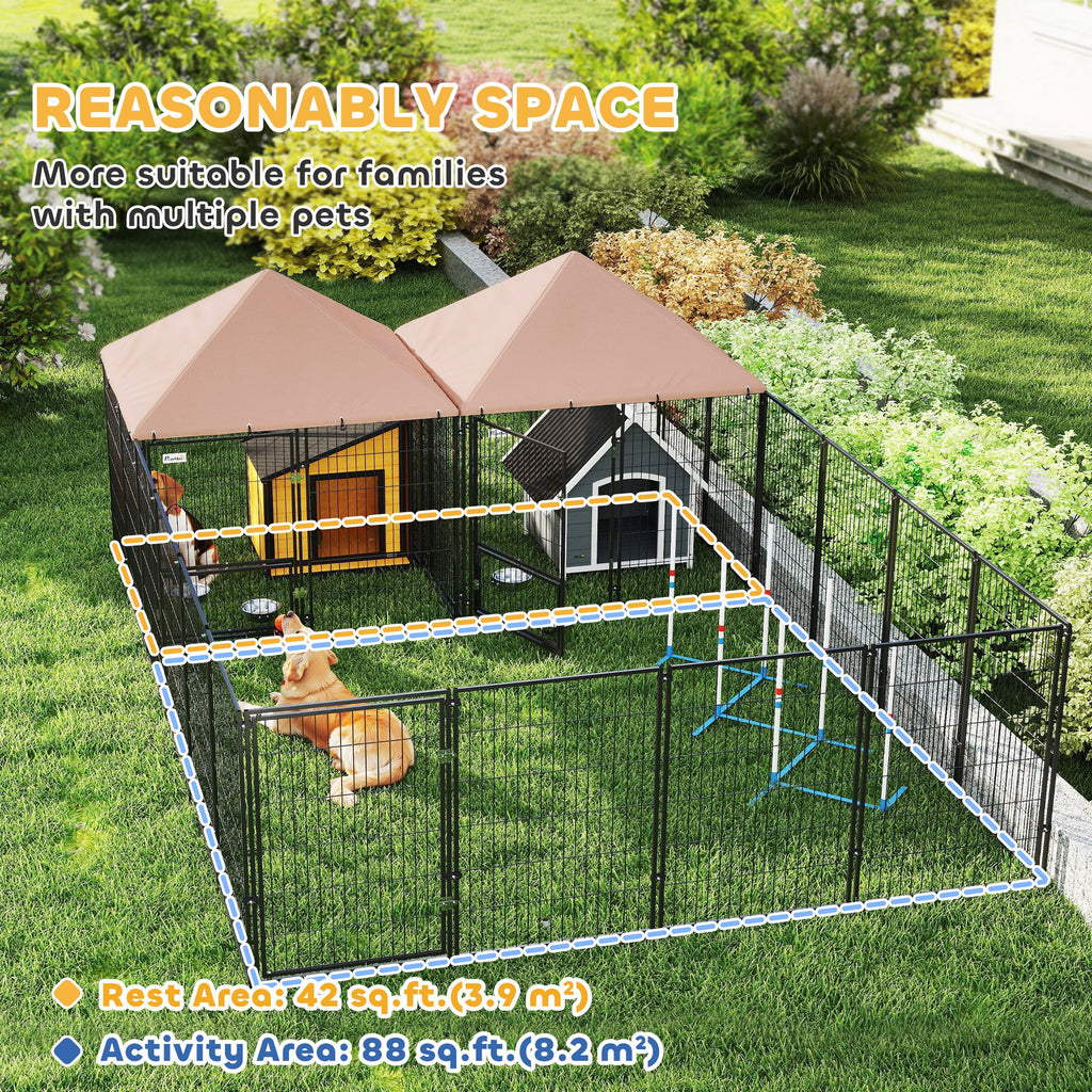 Large Outdoor Dog Kennel with Dual Rooms for Play and Privacy – view 7
