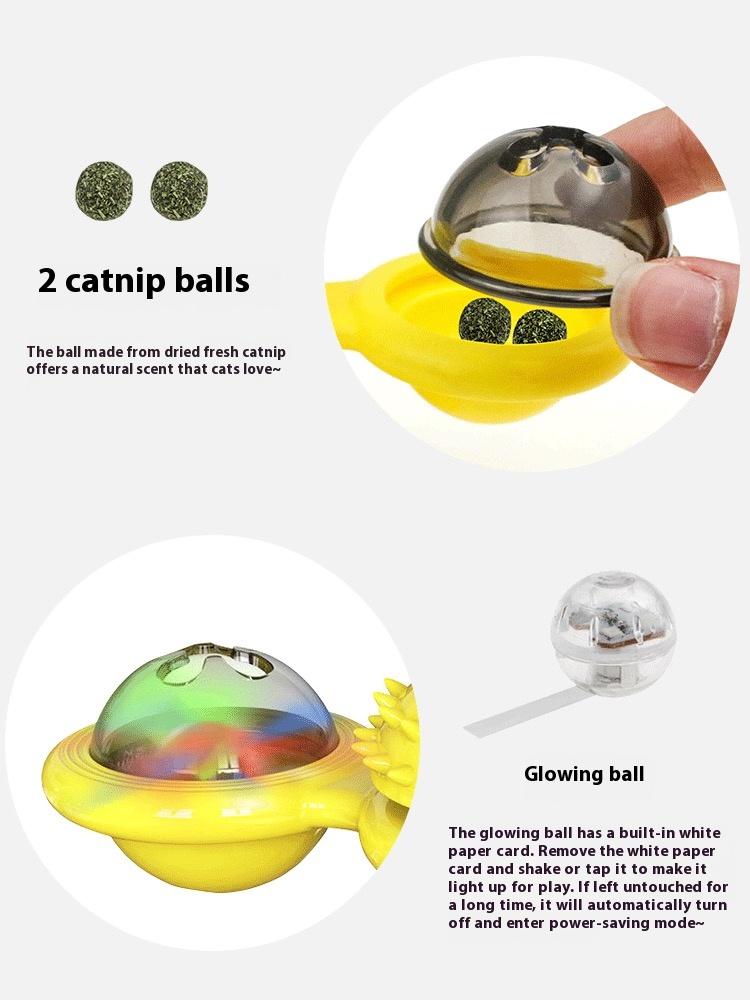 Interactive Windmill Cat Toy With LED Light Ball – view 11