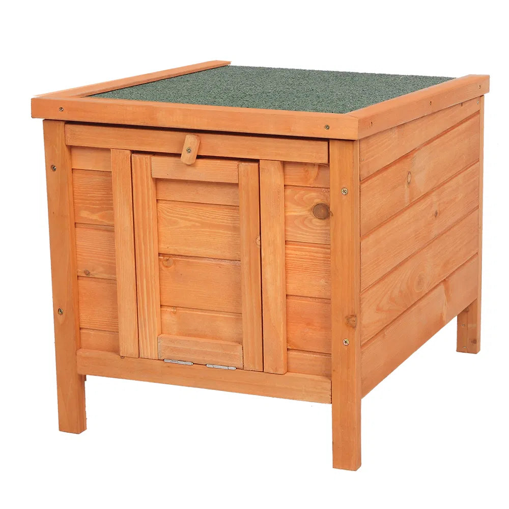 Cedar Wood Hutch with Waterproof Asphalt Roof for Small Pets – view 10