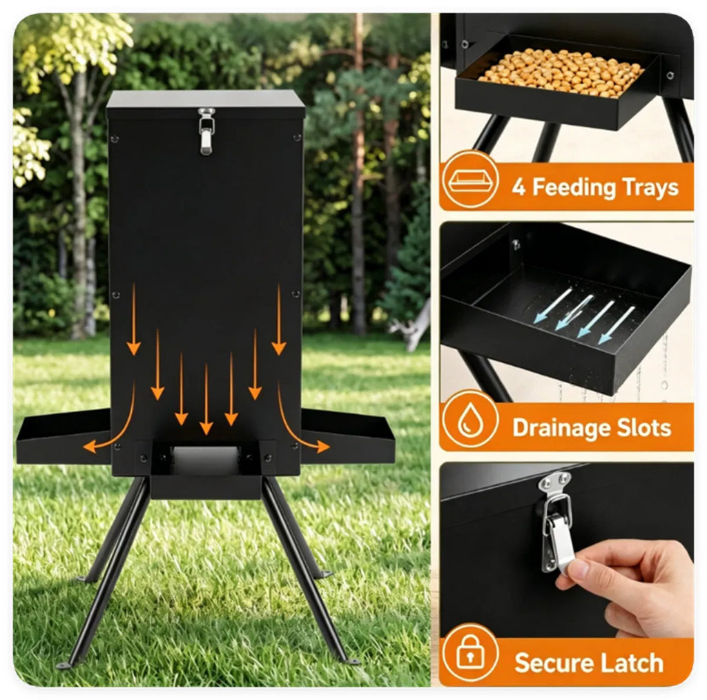 Gravity Deer Feeder with 14 Gallon Capacity and 4 Feeding Trays – view 11