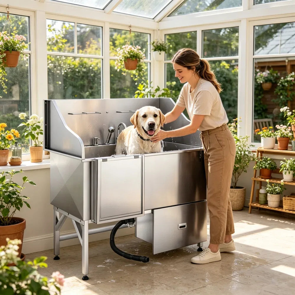 Stainless Steel Dog Washing Station – view 8