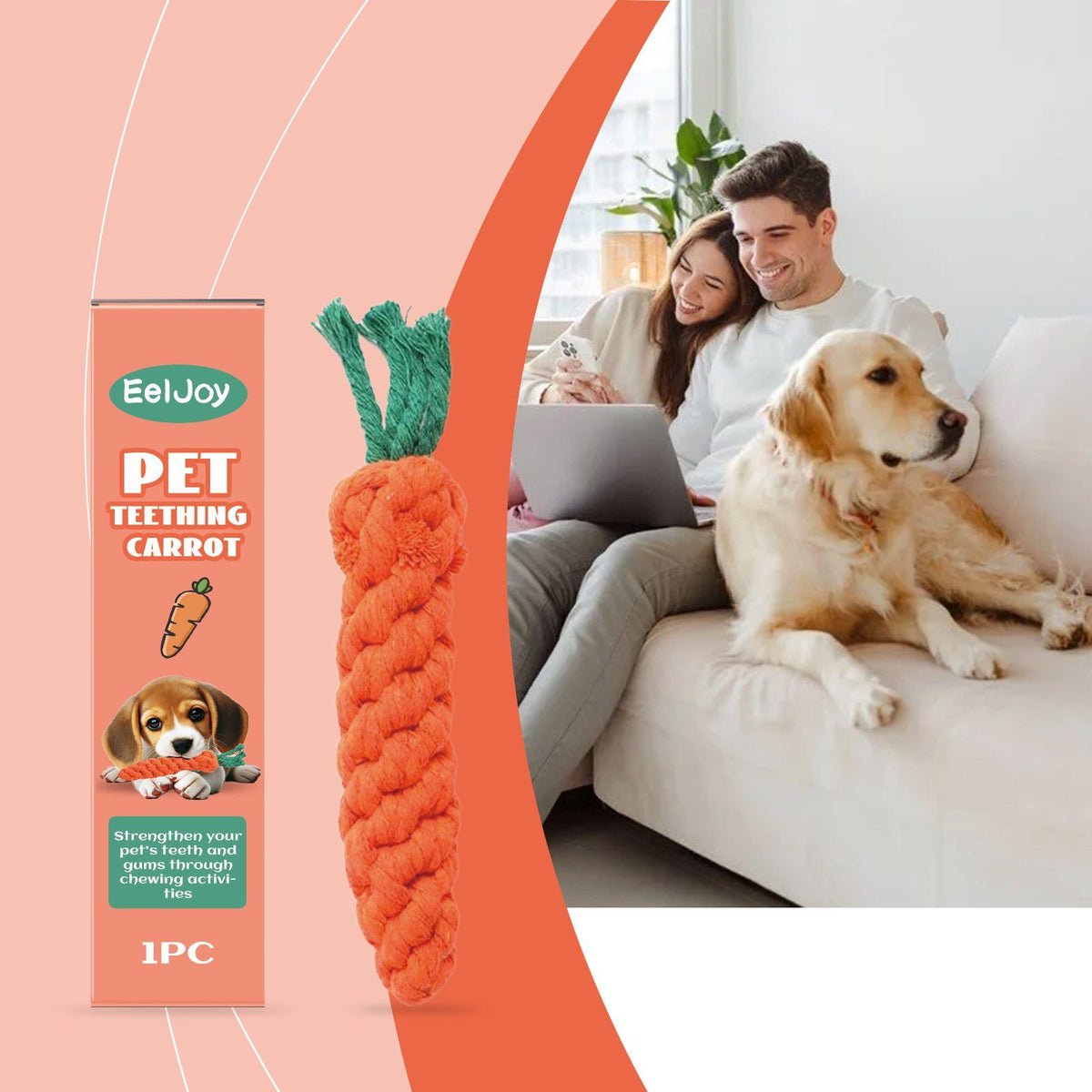 Carrot-Shaped Pet Chew Toy for Dogs and Cats – view 8