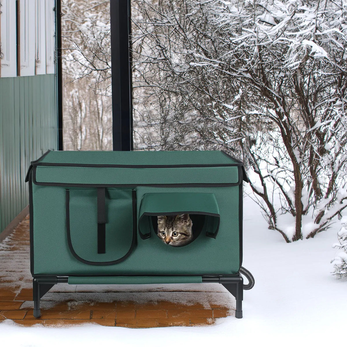 Waterproof Heated Cat House Outdoor Shelter – view 10