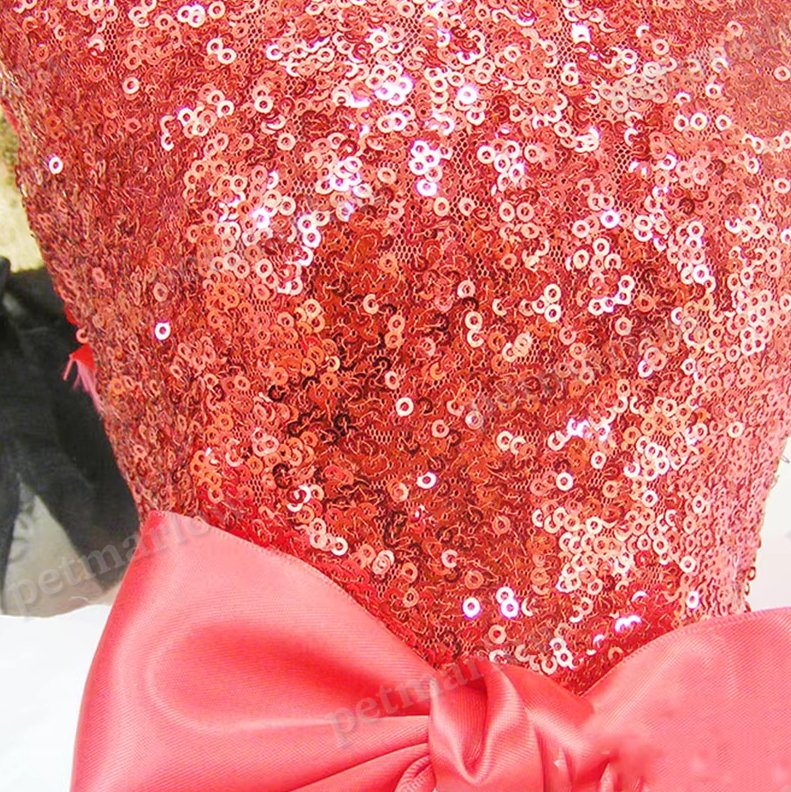 Elegant Dog Dress with Sequins and Tulle Skirt in 2 Colours – view 6