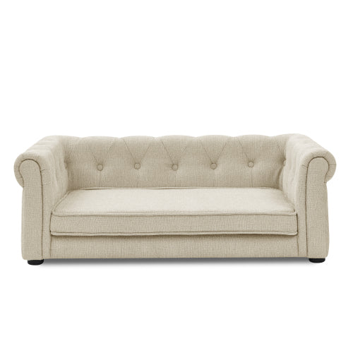 Elegant Rectangular Pet Bed For Medium And Large Dogs – Beige