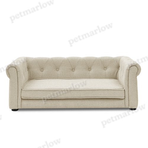 Elegant Rectangular Pet Bed For Medium And Large Dogs – Beige