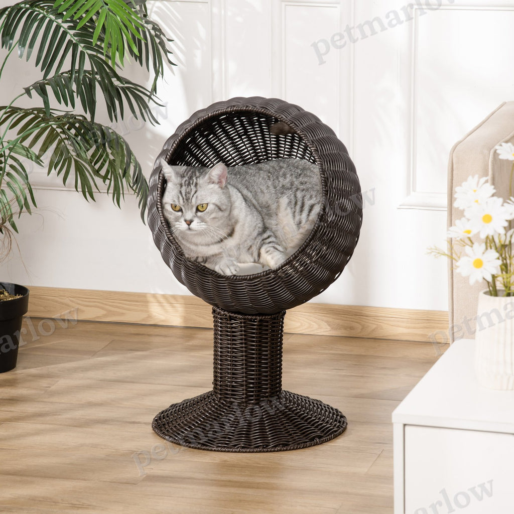 Elevated Cat Bed with Rotatable Pod for Cozy Naps – view 5