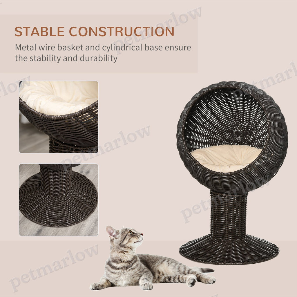 Elevated Cat Bed with Rotatable Pod for Cozy Naps – view 6