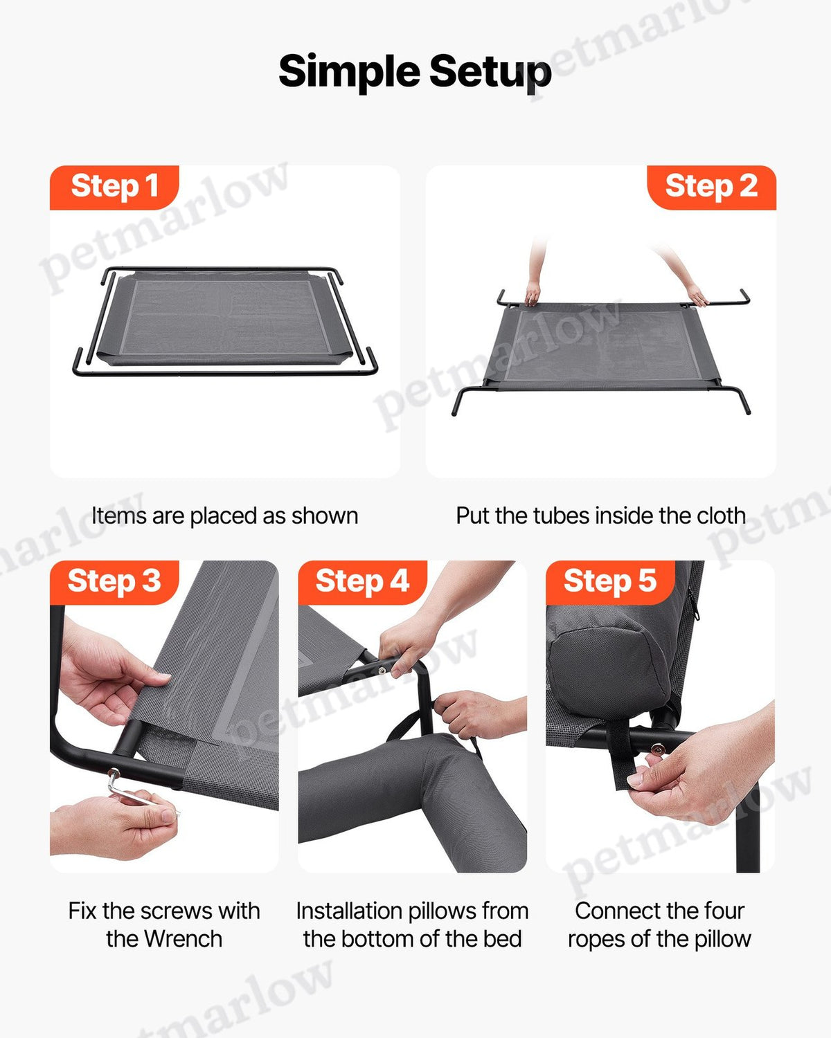 Elevated Dog Bed for Large Dogs with Comfortable Pillow – view 4