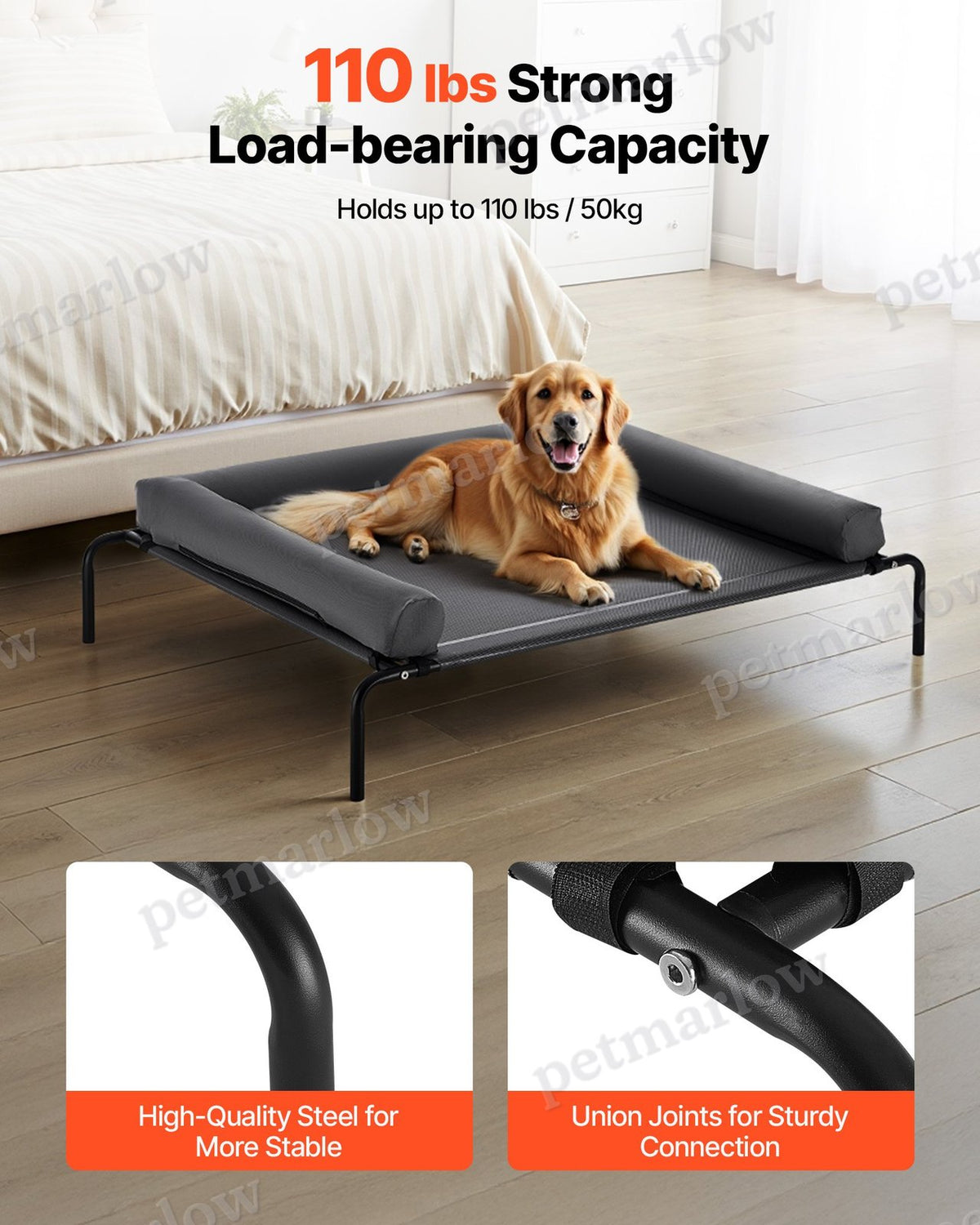 Elevated Dog Bed for Large Dogs with Comfortable Pillow – view 5