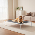 Elevated Dog Bed For Large Dogs, Portable Raised Cot – Grey
