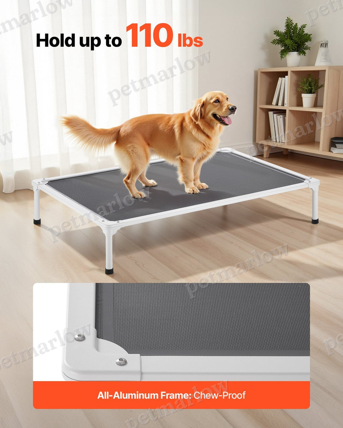 Elevated Dog Bed For Large Dogs, Portable Raised Cot – view 4