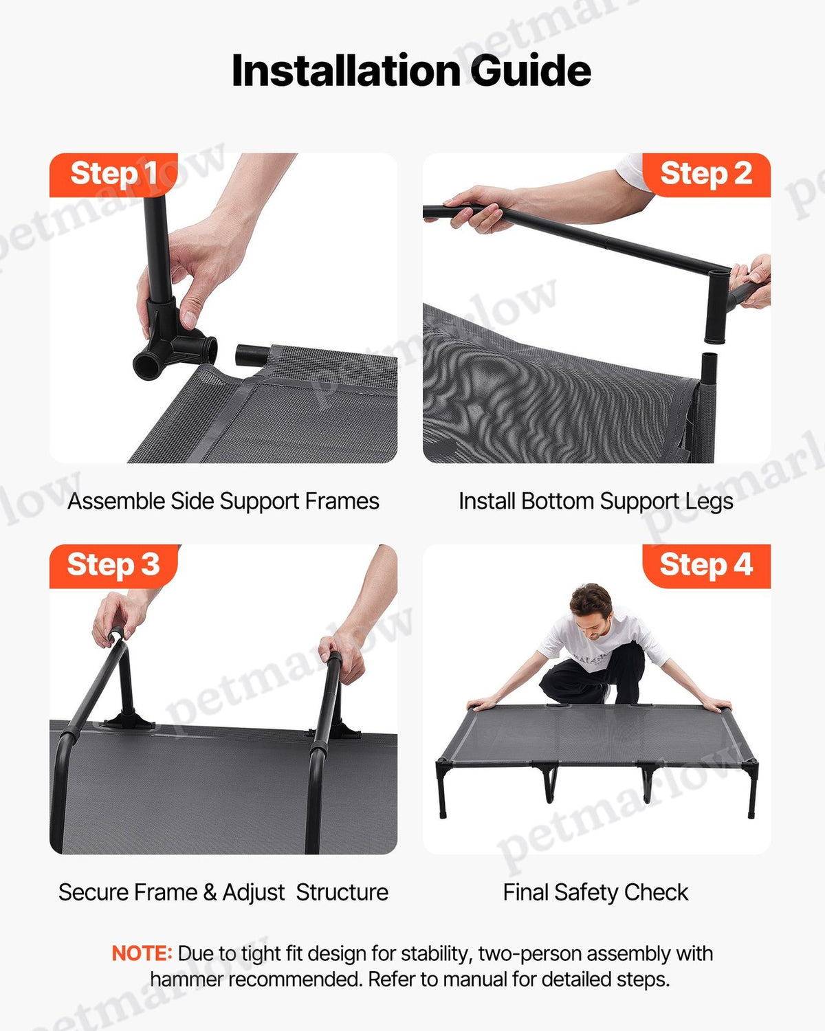 Elevated Dog Bed for Large Dogs with Breathable Mesh Fabric – view 4