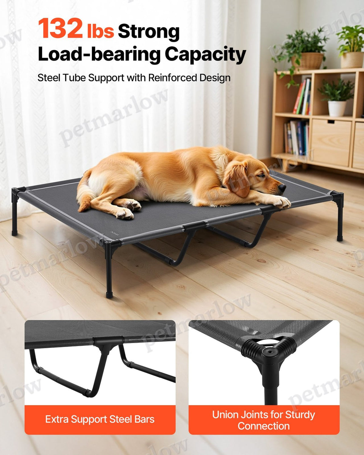 Elevated Dog Bed for Large Dogs with Breathable Mesh Fabric – view 6